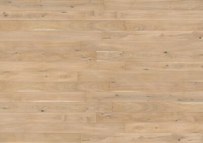 Trægulv - Eg Plank, Banana, Børstet Hvid matlak