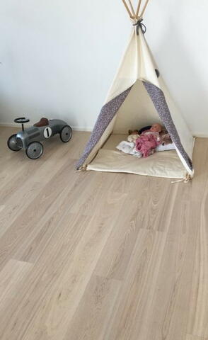 FloorMaster Basicplank - Ask hvid mat lak