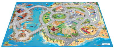 børnetæppe med bilbane - Havnebyen