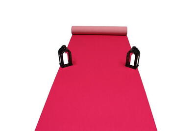 Pink Løber i nålefilt - 1 meter bredde