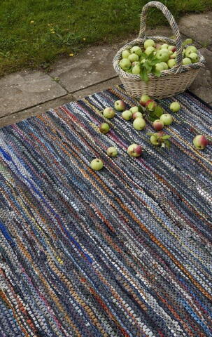 Kreatex - Læder-kludetæppe, Multi