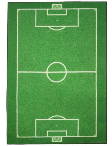 Tæppe med fodboldbane 95x133 cm.