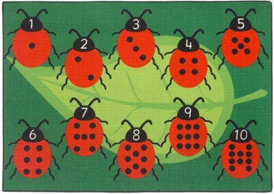 Gulvtæppe til børn - Caterpillar ladybug - RESTSALG