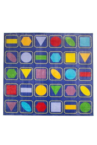 Gulvtæppe til børn - Grid Shape - RESTSALG 