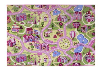 Gulvtæppe med vejbaner - Sweet Town