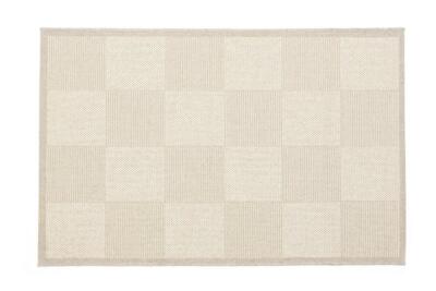 Porto - Fladvævet uld tæppe, Sand 