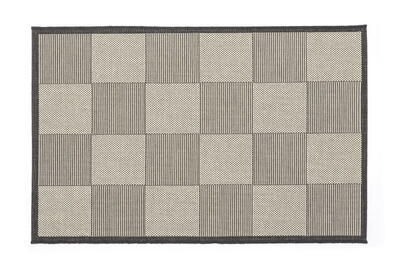 Porto - Fladvævet uld tæppe Antracit 