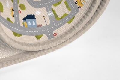 Dobbeltsidet Blødt Baby legetæppe - City