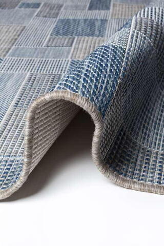 Terazza Ivory Silver/Blue - Udendørs tæppe 