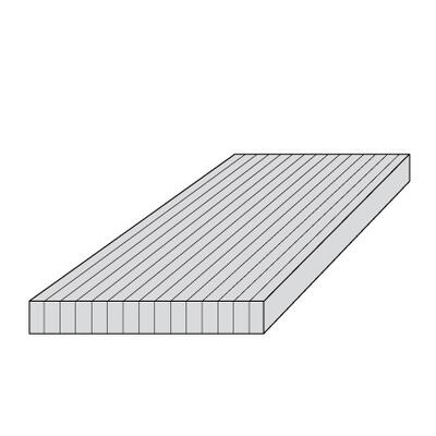 19 mm bambusplade - Side pressed, Natural