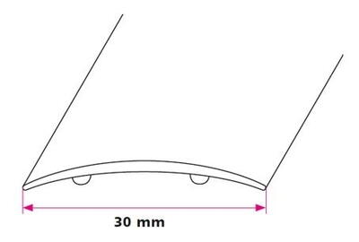 30 mm. buet overgangsprofil - selvklæbende 