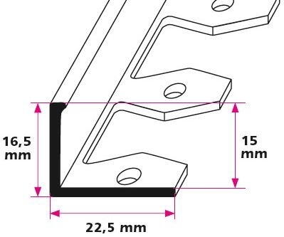 15 mm. Flexafslutning - midthullet 