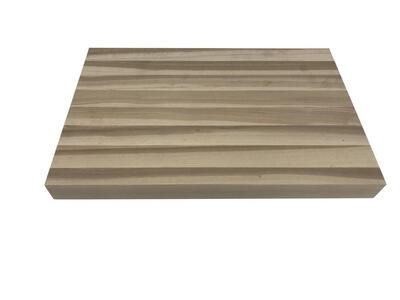 Massiv ask bordplade med gennemgående stave