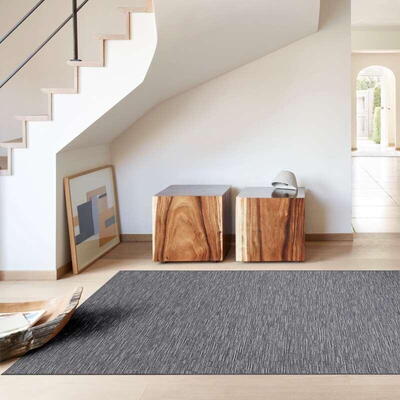 Faro - Fladvævet uld tæppe, Antracit 