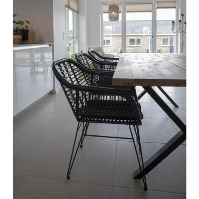 Trieste sort rattan Stol 