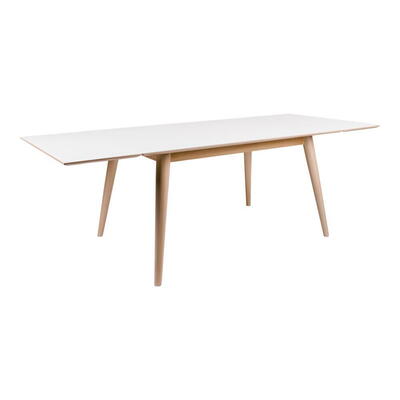 Copenhagen hvidt Spisebord inkl. tillægsplader 