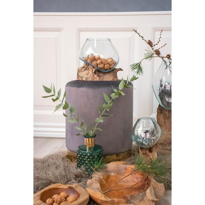 Gamby grå velour Puf 