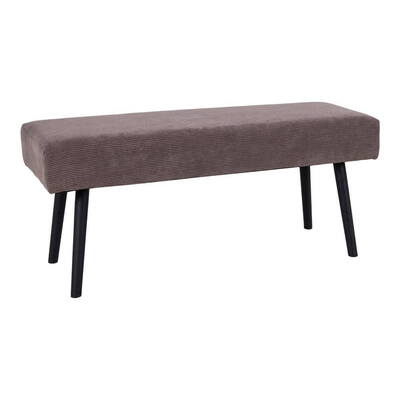 Skiby Bænk i gråt fløjl 