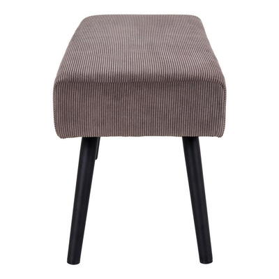 Skiby Bænk i gråt fløjl 