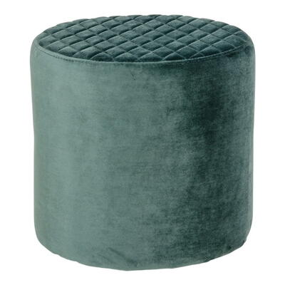 Ejby Puf i mørkegrøn velour - UDSOLGT TIL UGE 9