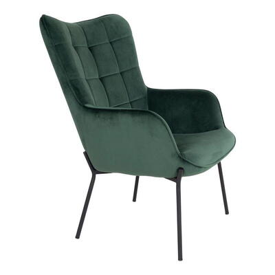 Glasgow Stol i grøn velour 