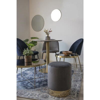 Geneve grå velour Spisebordsstol