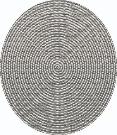 Udendørs rundt tæppe, Silver circle Ø 200 cm.
