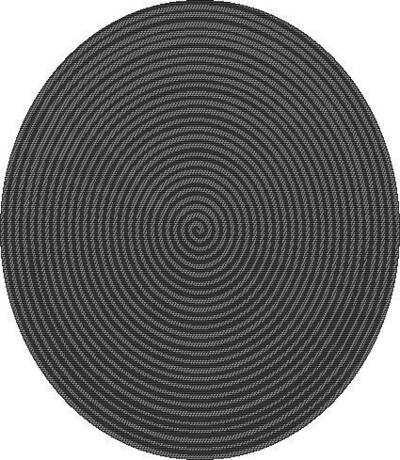 Udendørs rundt tæppe, Circle Night Silver Ø 200 cm.