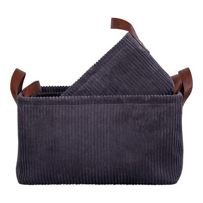 Augusta Kurv i grå fløjl