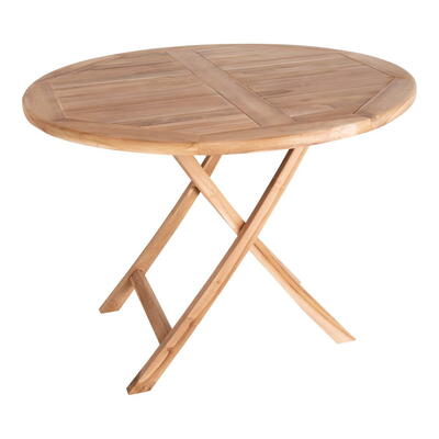 Oviedo rundt Ø 100 cm. Teak havebord 