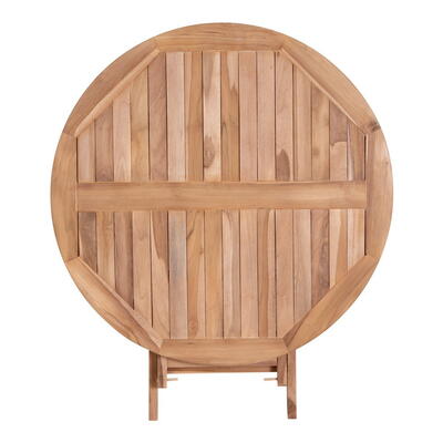 Oviedo rundt Ø 100 cm. Teak havebord 