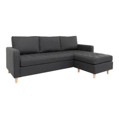Firenze Sofa, Mørkegrå med træben 