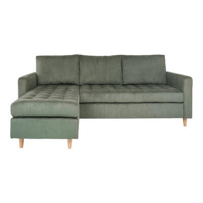 Firenze Sofa, Grøn fløjl med træben 