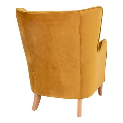 Campo Lænestol, Sennepsgul velour med træben 