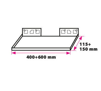 Rustfri stål hylde til klinker