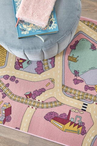 Gulvtæppe - Playtime Pink Sand