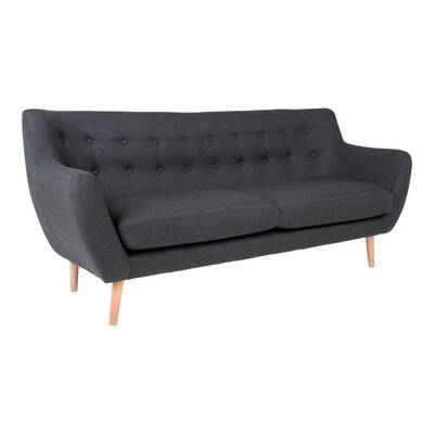 Monte Sofa i mørkgrå 3 pers. 