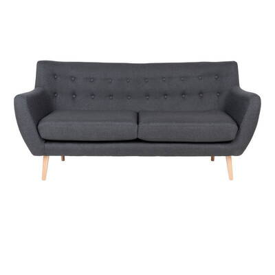 Monte Sofa i mørkgrå 3 pers. 