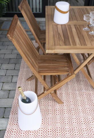 Ibiza Tæppe i mørk koral