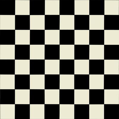 Vinylgulv - Plaza Damier sort/hvid skaktern RESTSALG