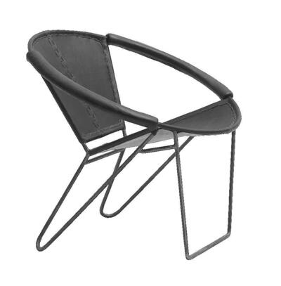 Melissa Lounge stol, sort læder