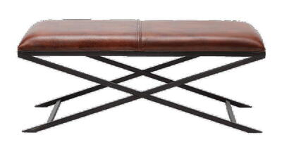 Melissa bænk, Jern og læder sæde