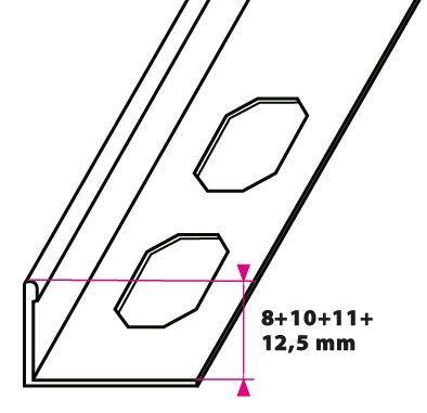 Klinkeprofiler, Lige afslutning - u/huller