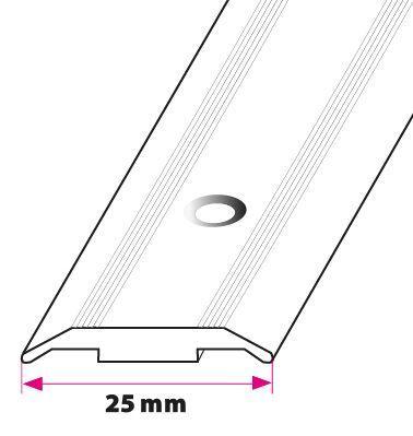 25 mm Flad overgang Mat Alu