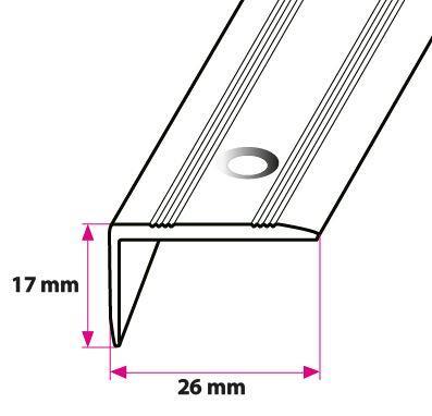 26 x 17 mm Vinkel Mat Alu