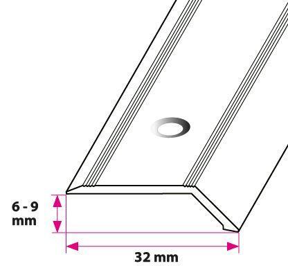 6-9 mm Overgang m/næb Mat Alu