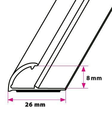 8 mm Klemmeprofil Mat Alu