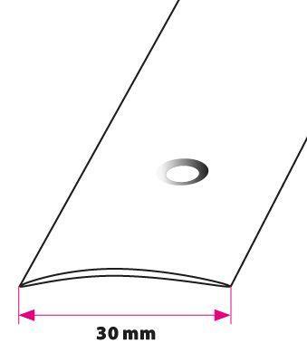 30 mm Buet Overgang Glat Mat Alu
