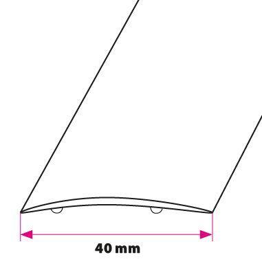 40 mm Buet Overgang Glat Mat Alu