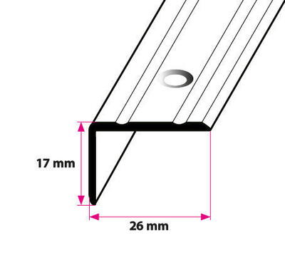 26 x 17 mm Vinkel Messing